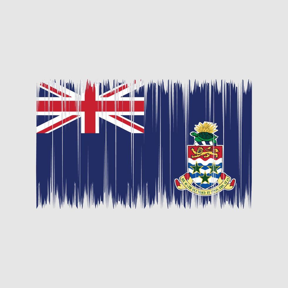 brosse de drapeau des îles caïmans. drapeau national vecteur