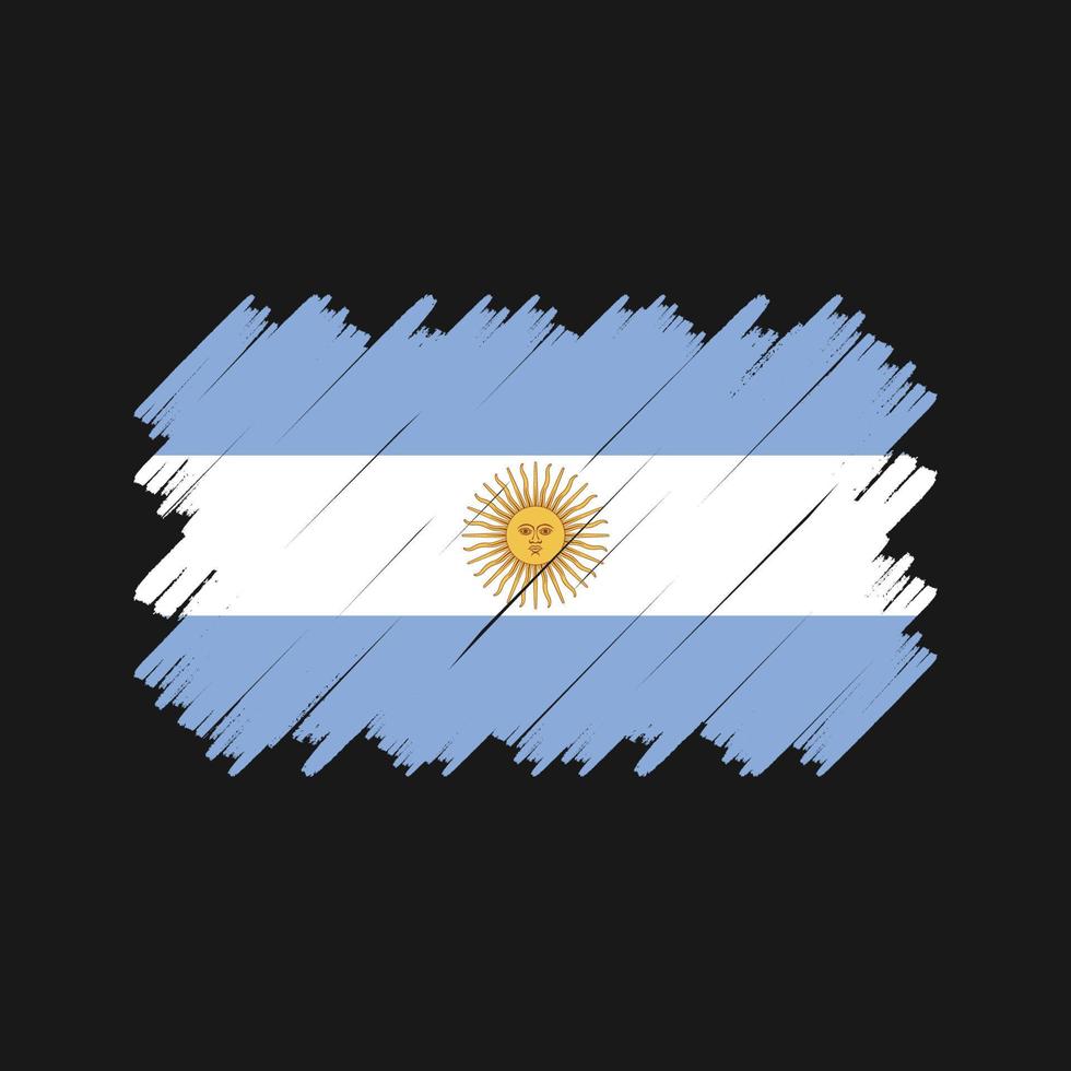 vecteur de brosse drapeau argentine. drapeau national