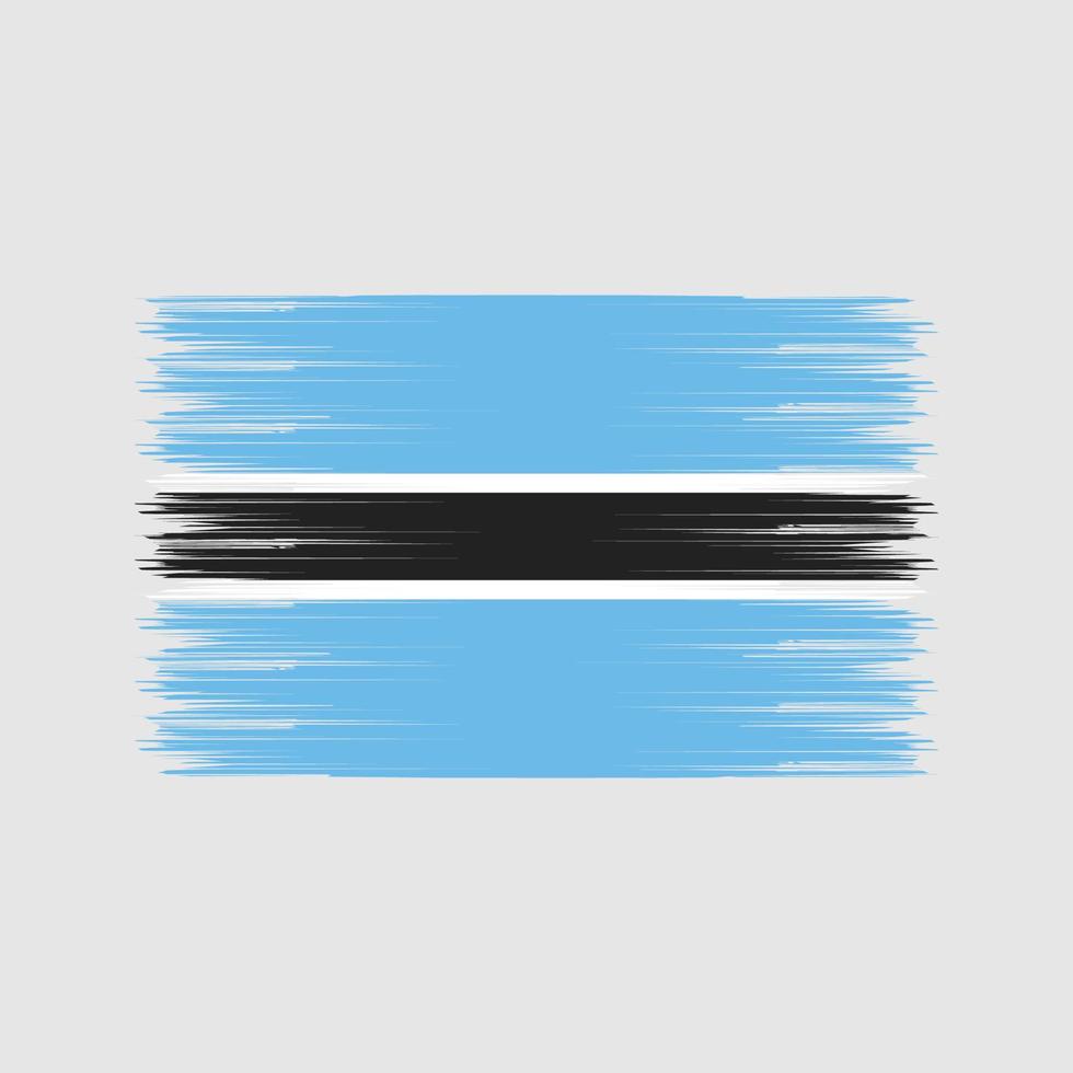 brosse de drapeau du botswana. drapeau national vecteur