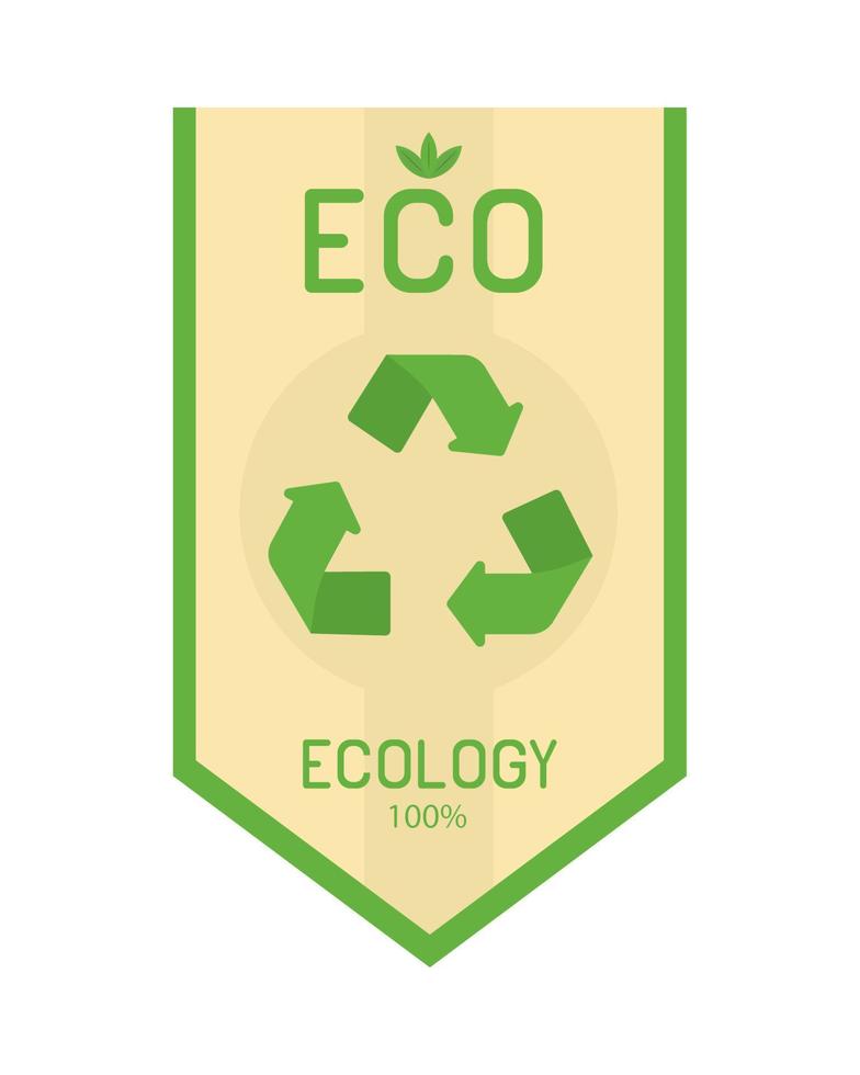 badge éco et recyclage vecteur