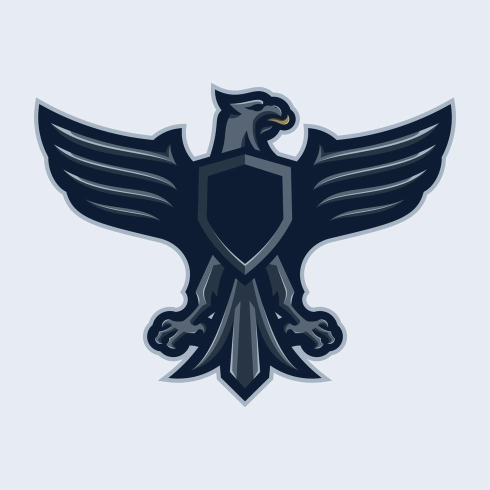 logo mascotte aigle vecteur