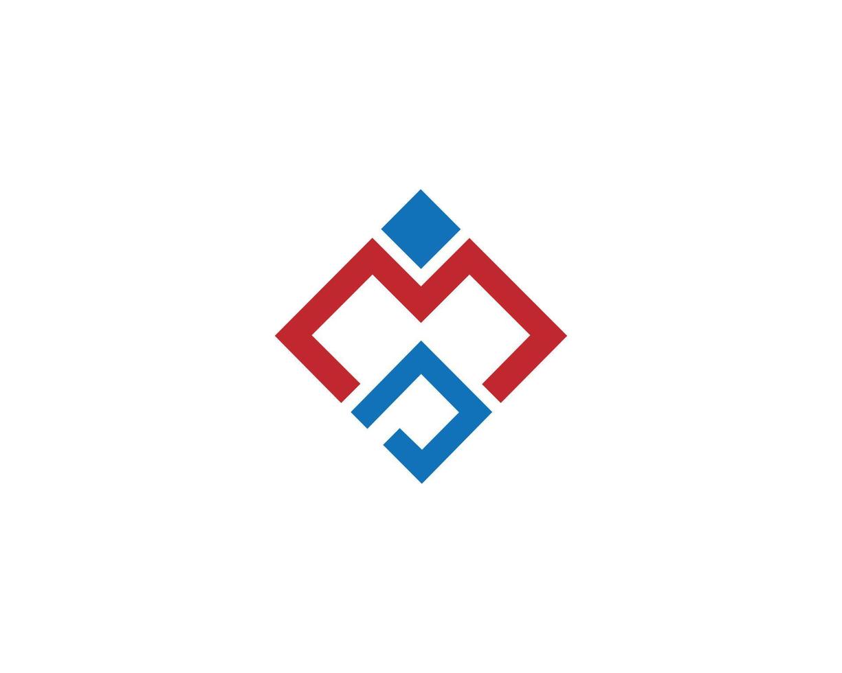 créatif mp et pm lettre simple logo design concept illustration vectorielle. vecteur
