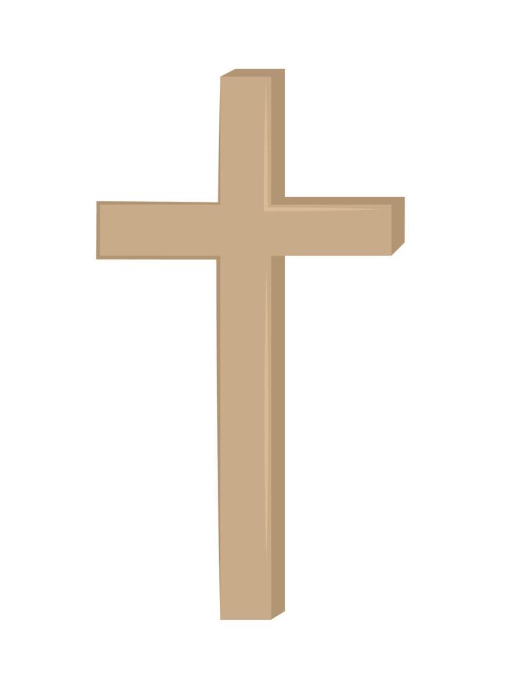croix catholique en bois vecteur