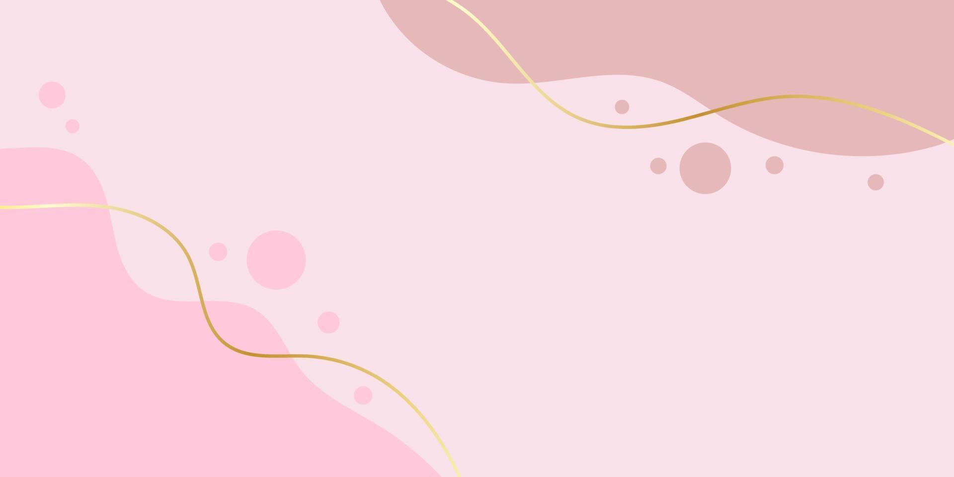 abstrait moderne. vague rose avec des lignes de dégradés d'or. bannière à la mode. illustration vectorielle. vecteur