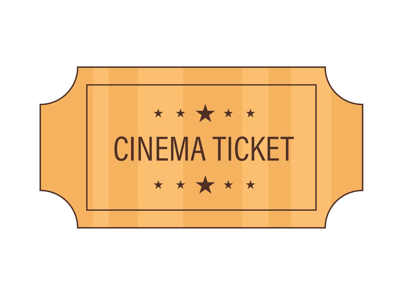 billet de ciné cinéma vecteur