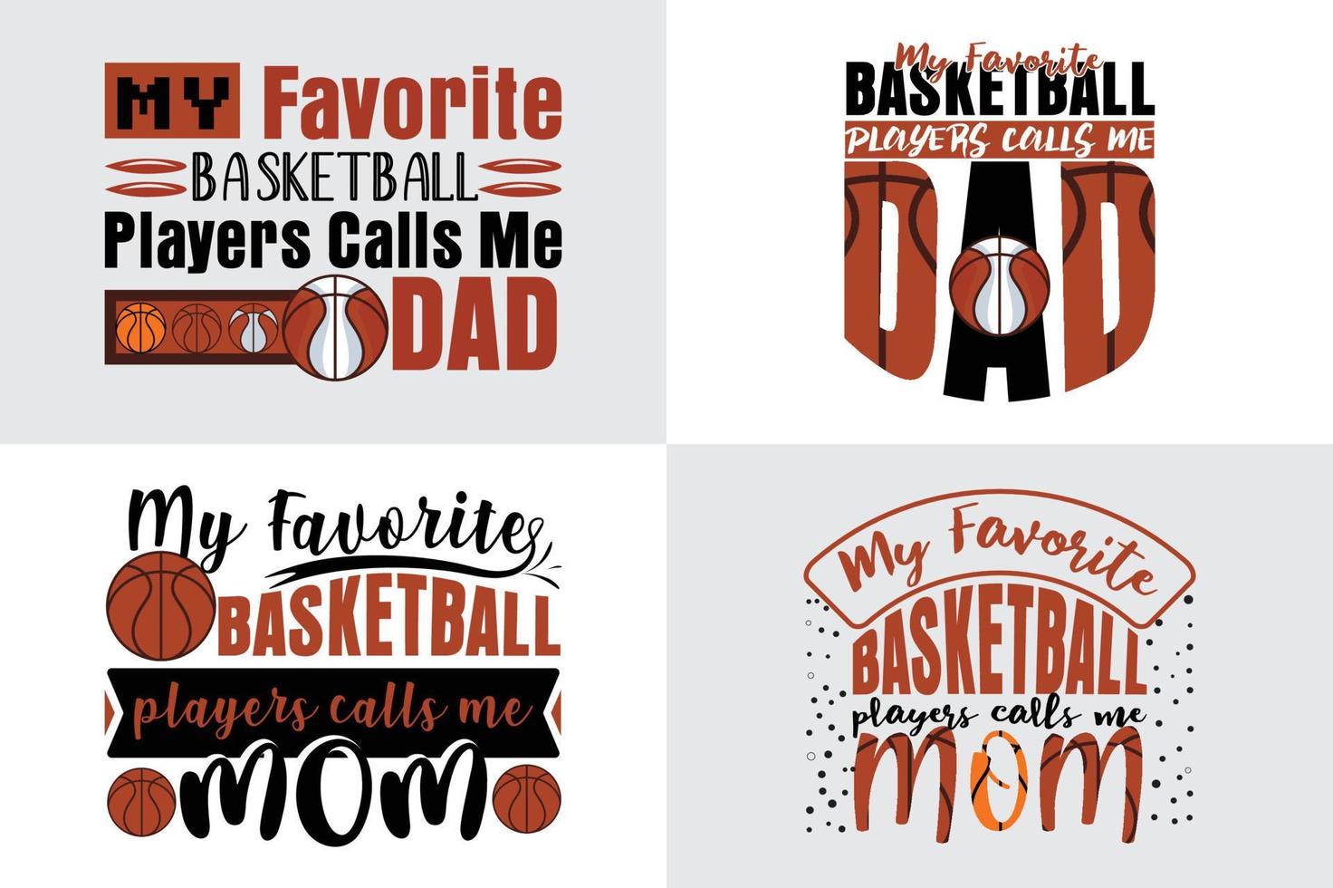 conception de bundle de t-shirt de famille de basket-ball, bundle de vecteur de sport, conception de t-shirt pour une famille de basket-ball.