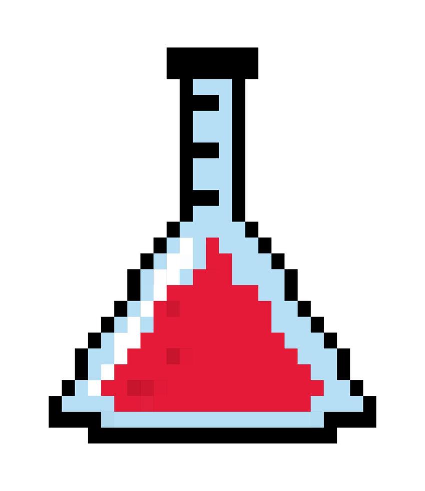 pixel de tube à essai chimique vecteur