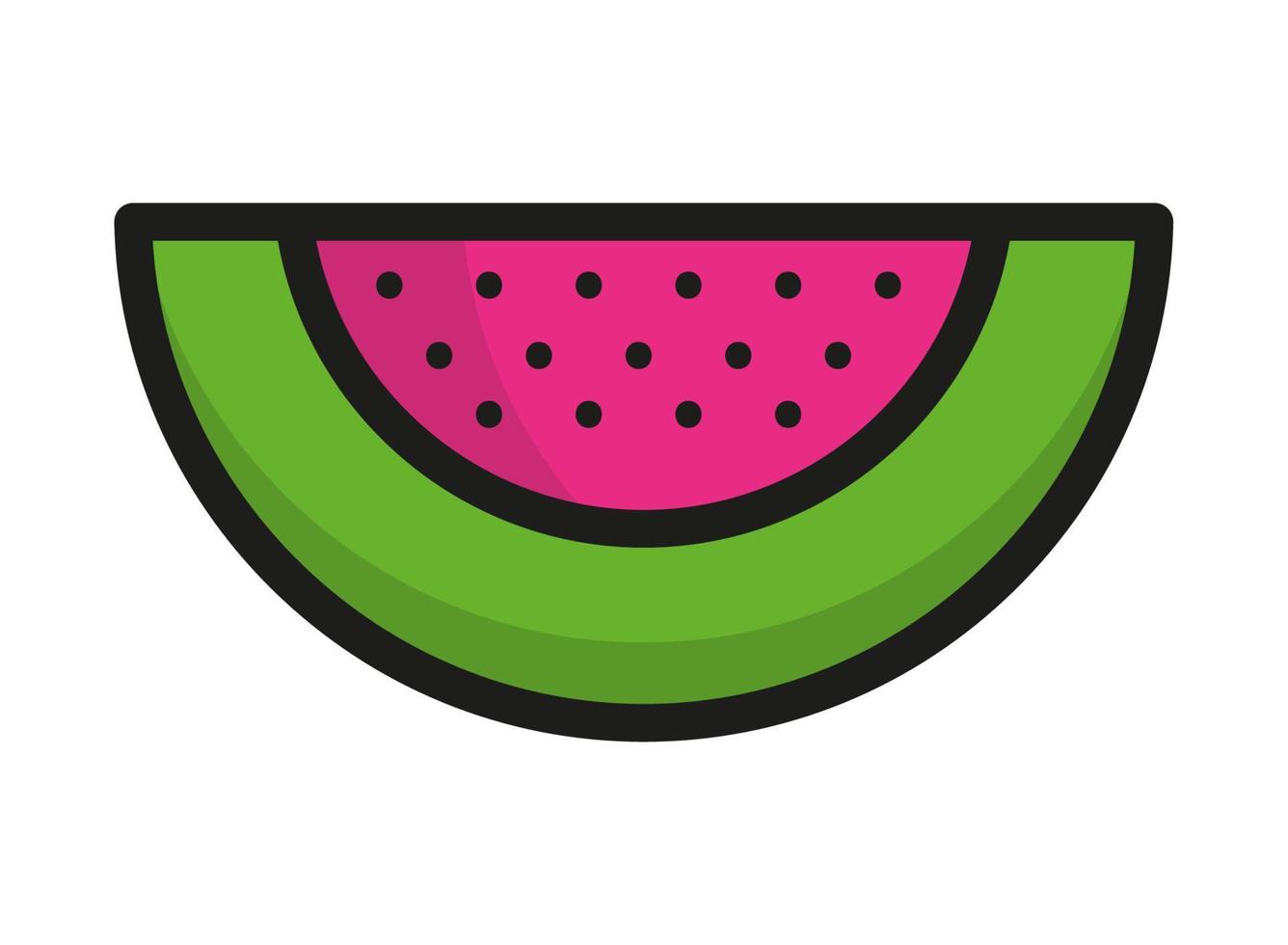 icône de fruits pastèque vecteur