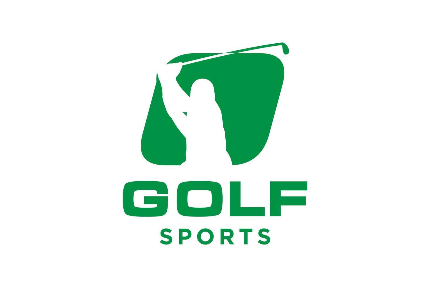 logo d'icône de lettre alphabet o pour modèle vectoriel de conception de logo de golf, étiquette vectorielle de golf, logo de championnat de golf, illustration, icône créative, concept de conception