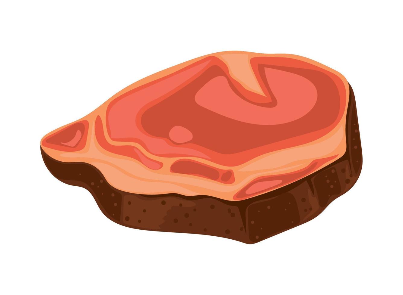 icône de steak isolé vecteur
