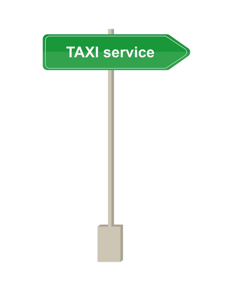 signe de service de taxi vecteur