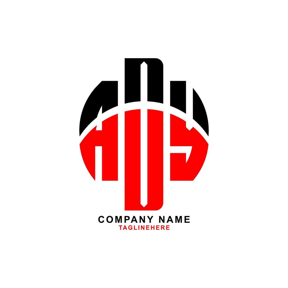 création de logo de lettre ady créative avec fond blanc vecteur