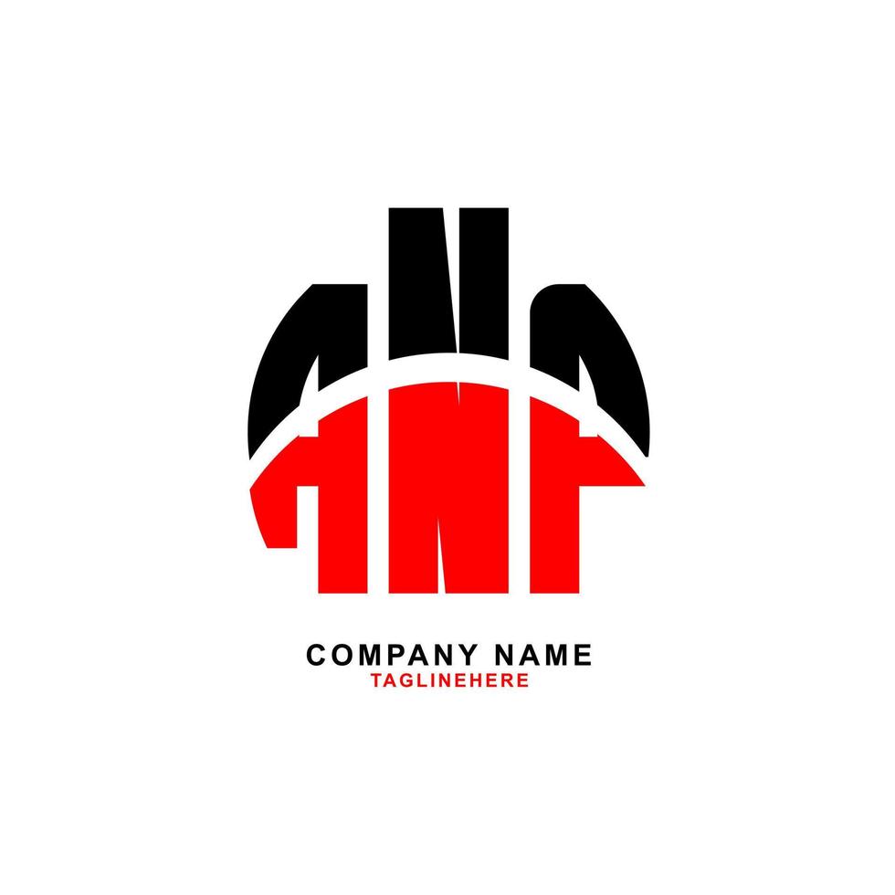 création de logo de lettre anp créative avec fond blanc vecteur