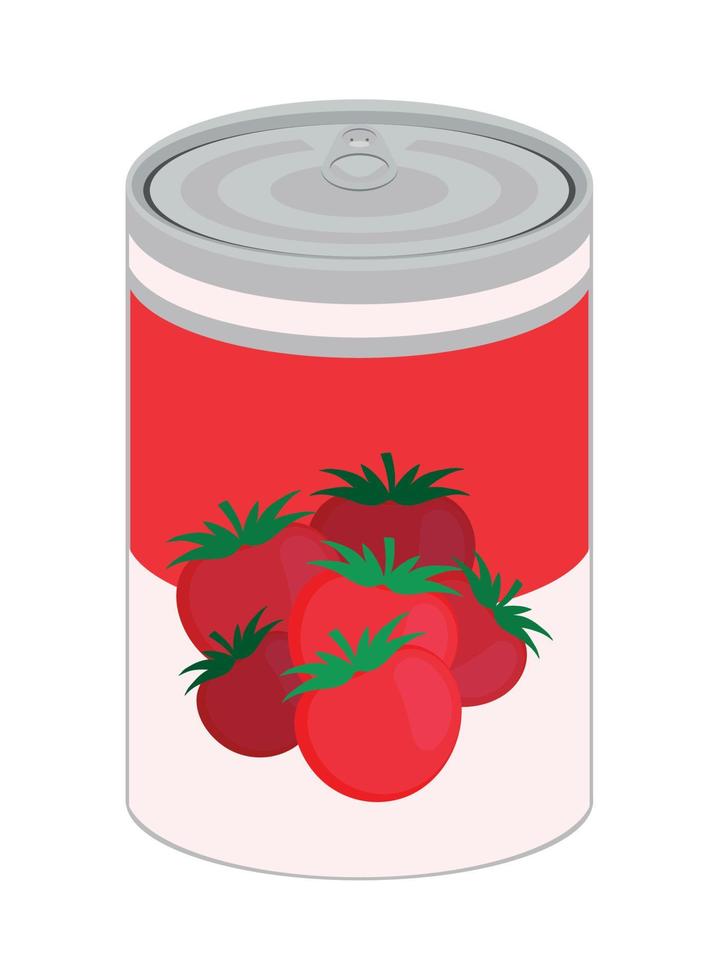 sauce aux tomates en conserve vecteur
