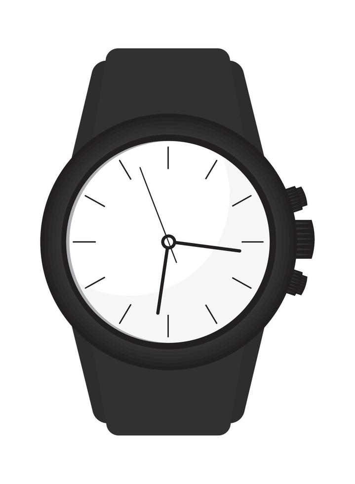icône de montre noire vecteur