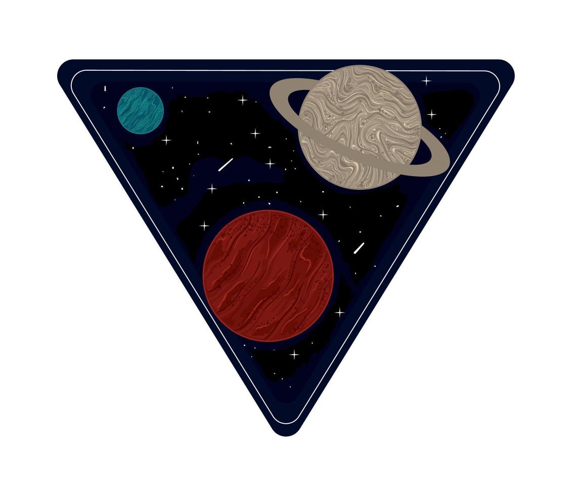 insigne de galaxie spatiale vecteur