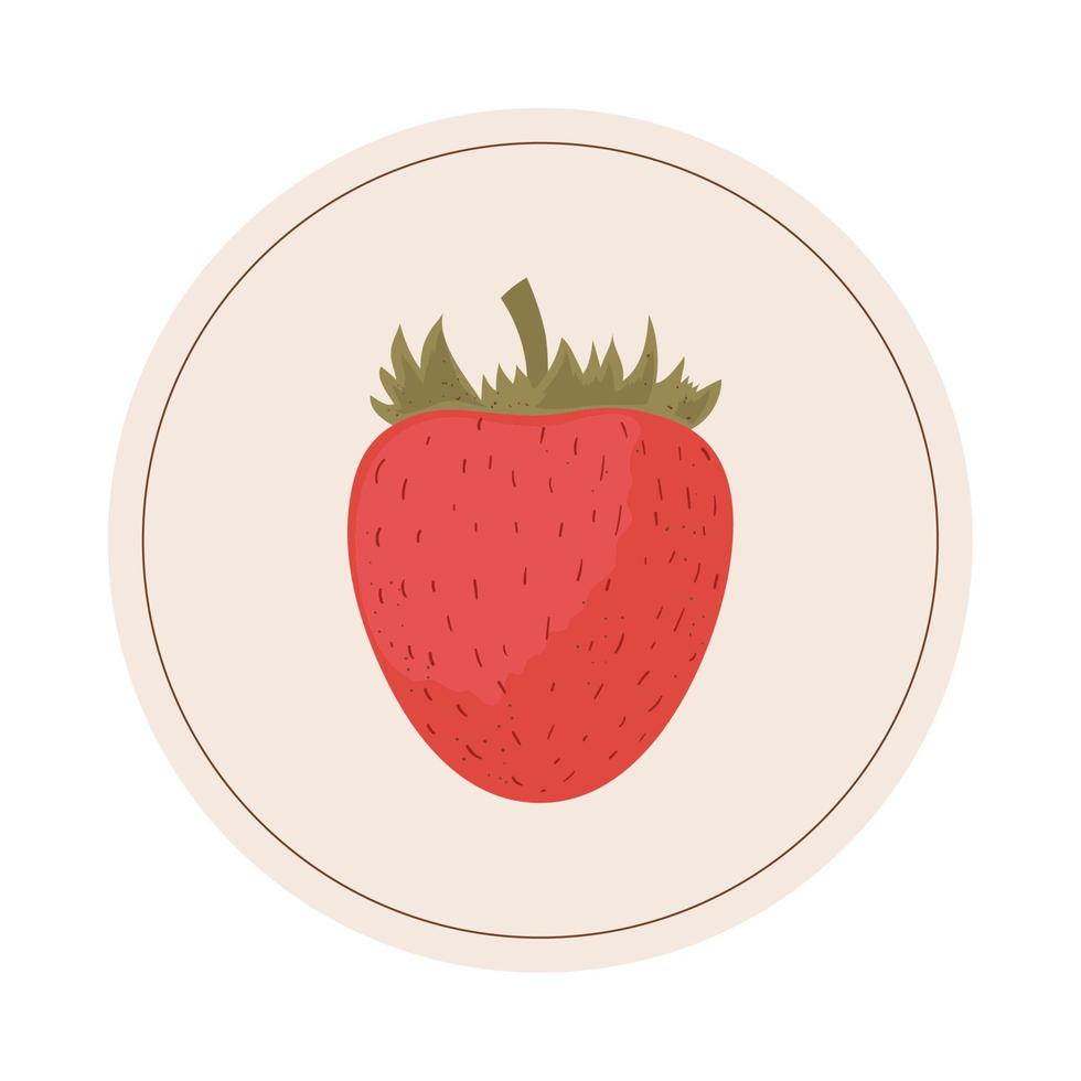 icône de fraise vecteur