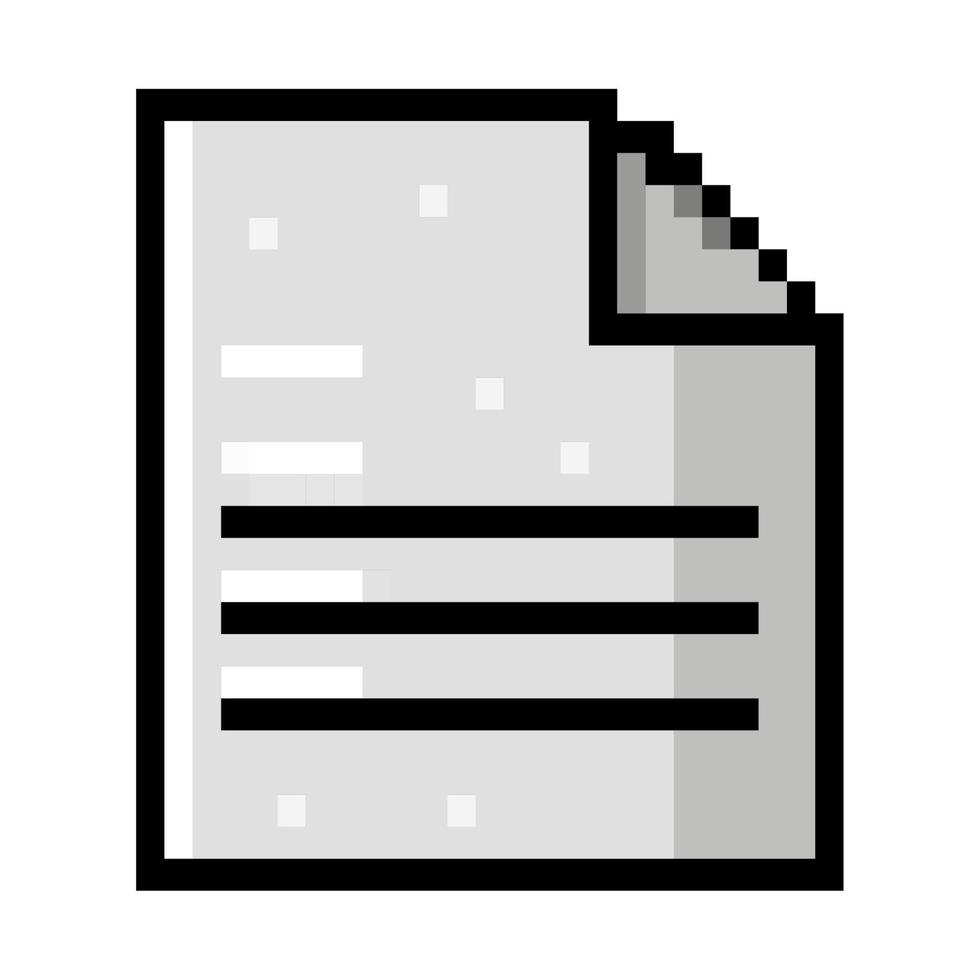 feuille de papier pixel vecteur