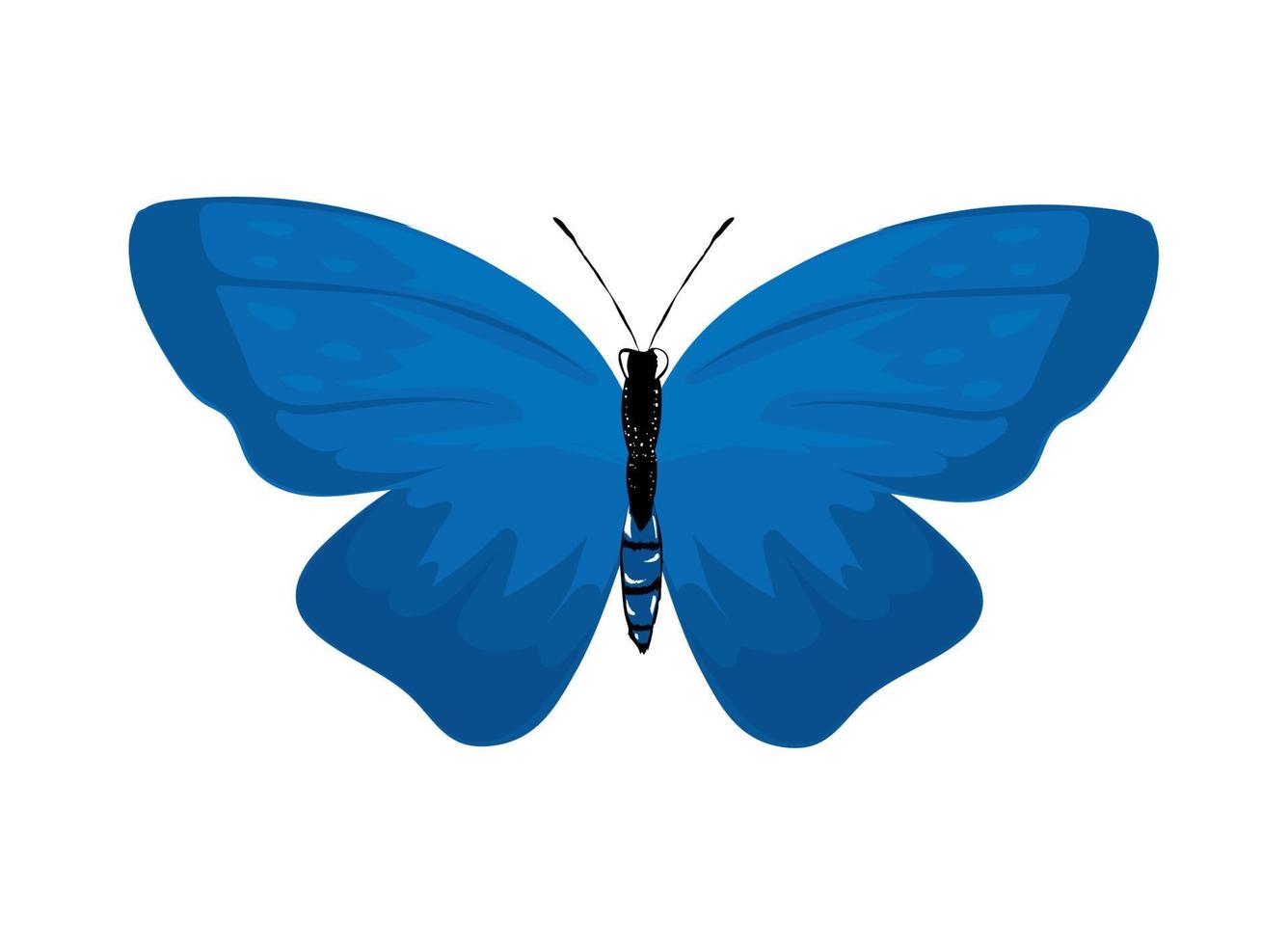 icône papillon bleu vecteur