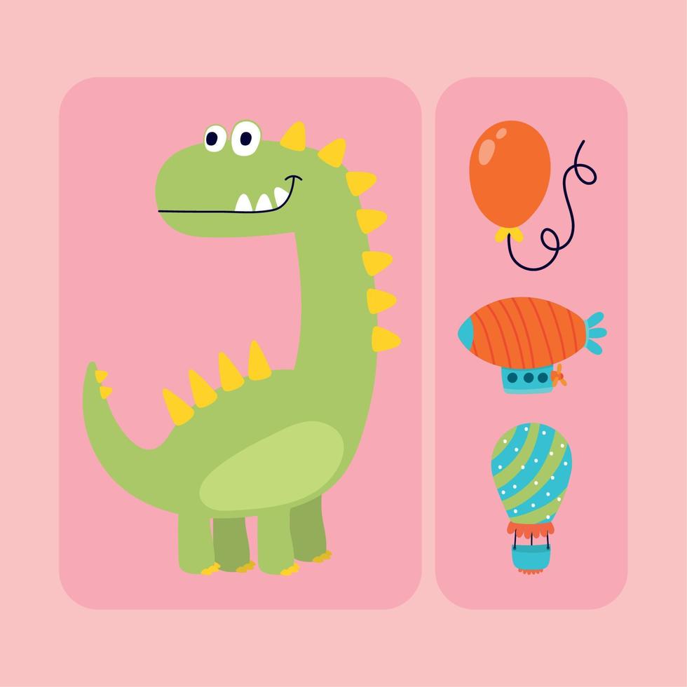 icônes définies illustrations pour enfants vecteur