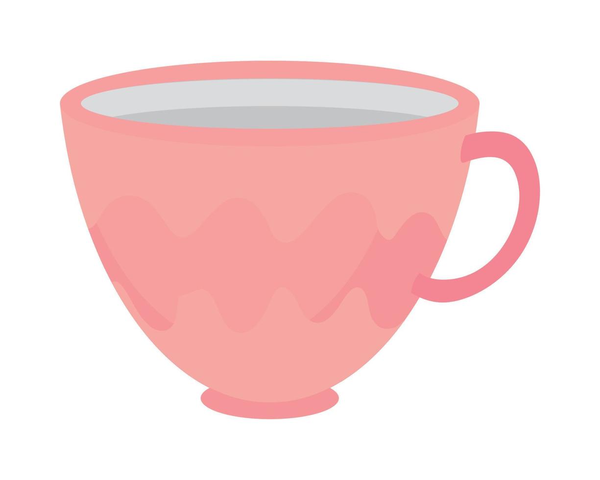 tasse en céramique rose vecteur