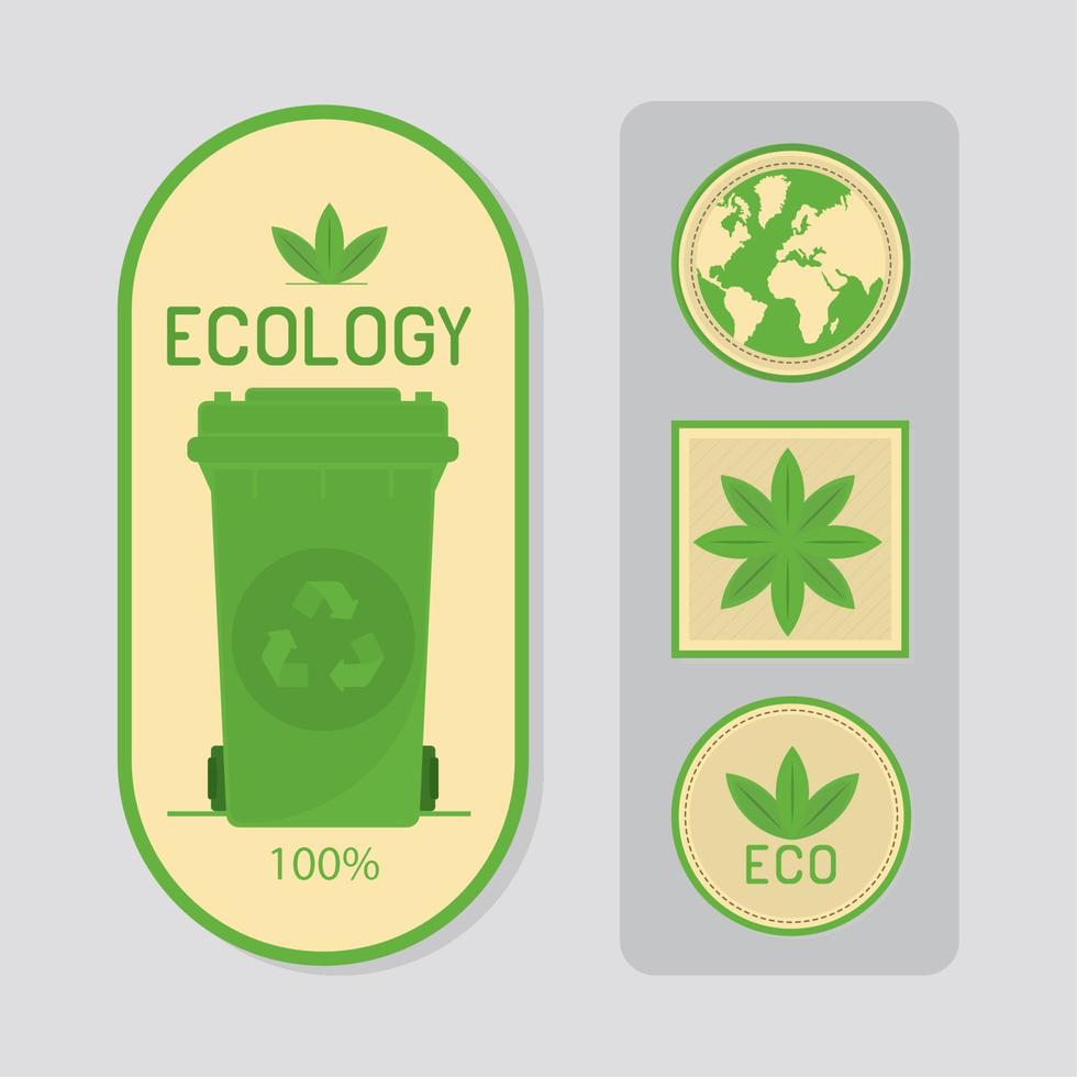 écologie et recyclage vecteur