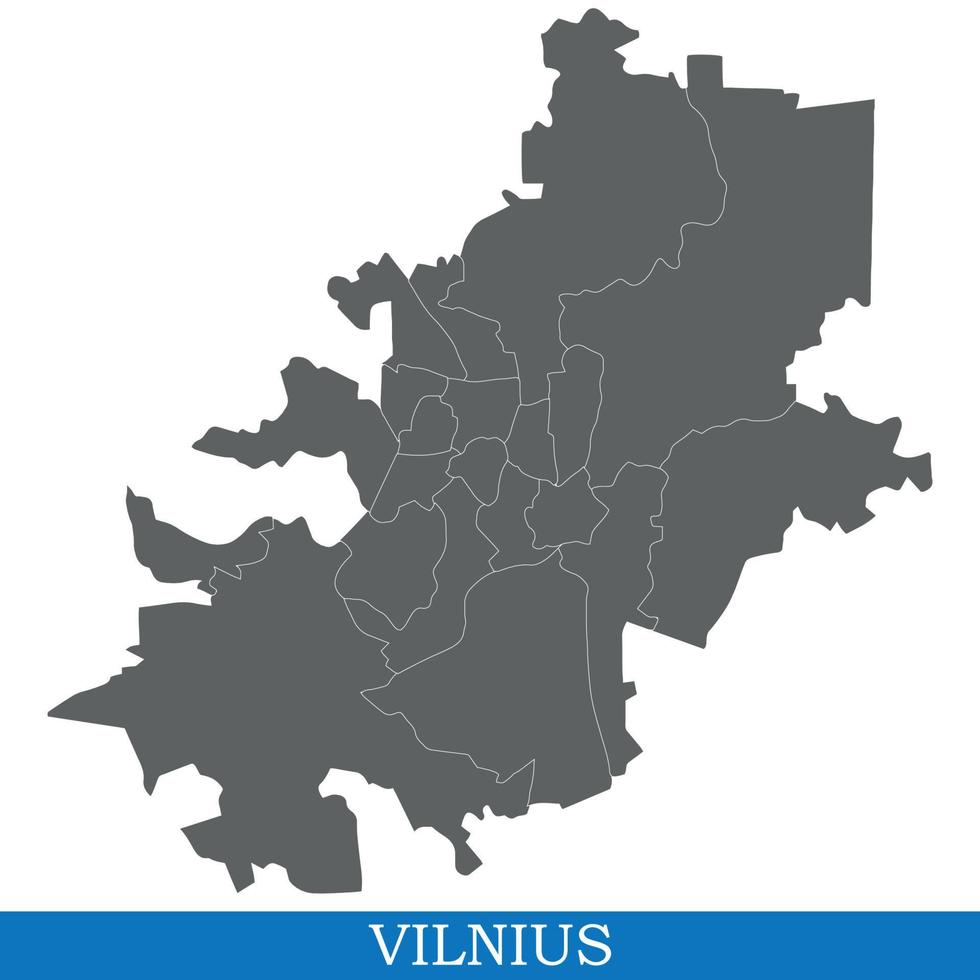 carte de la ville de haute qualité vecteur