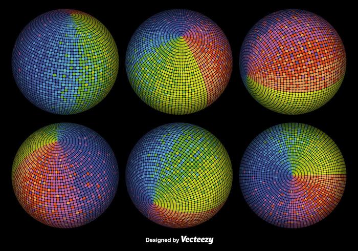 Sphères Vector 3D Colorées
