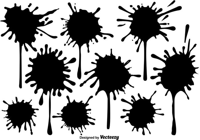 Ensemble d'éclaboussures de peinture vectorielle vecteur