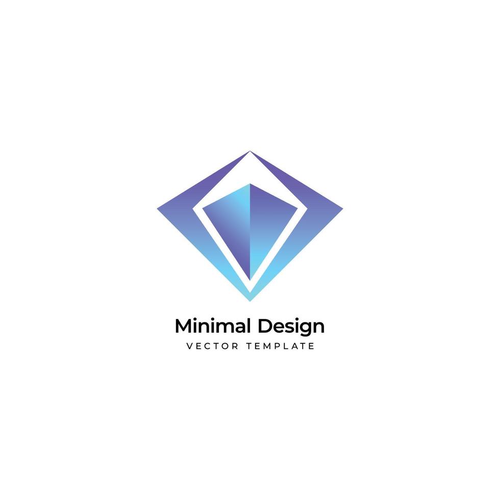 modèle de logo minimal de diamant. illustration vectorielle vecteur