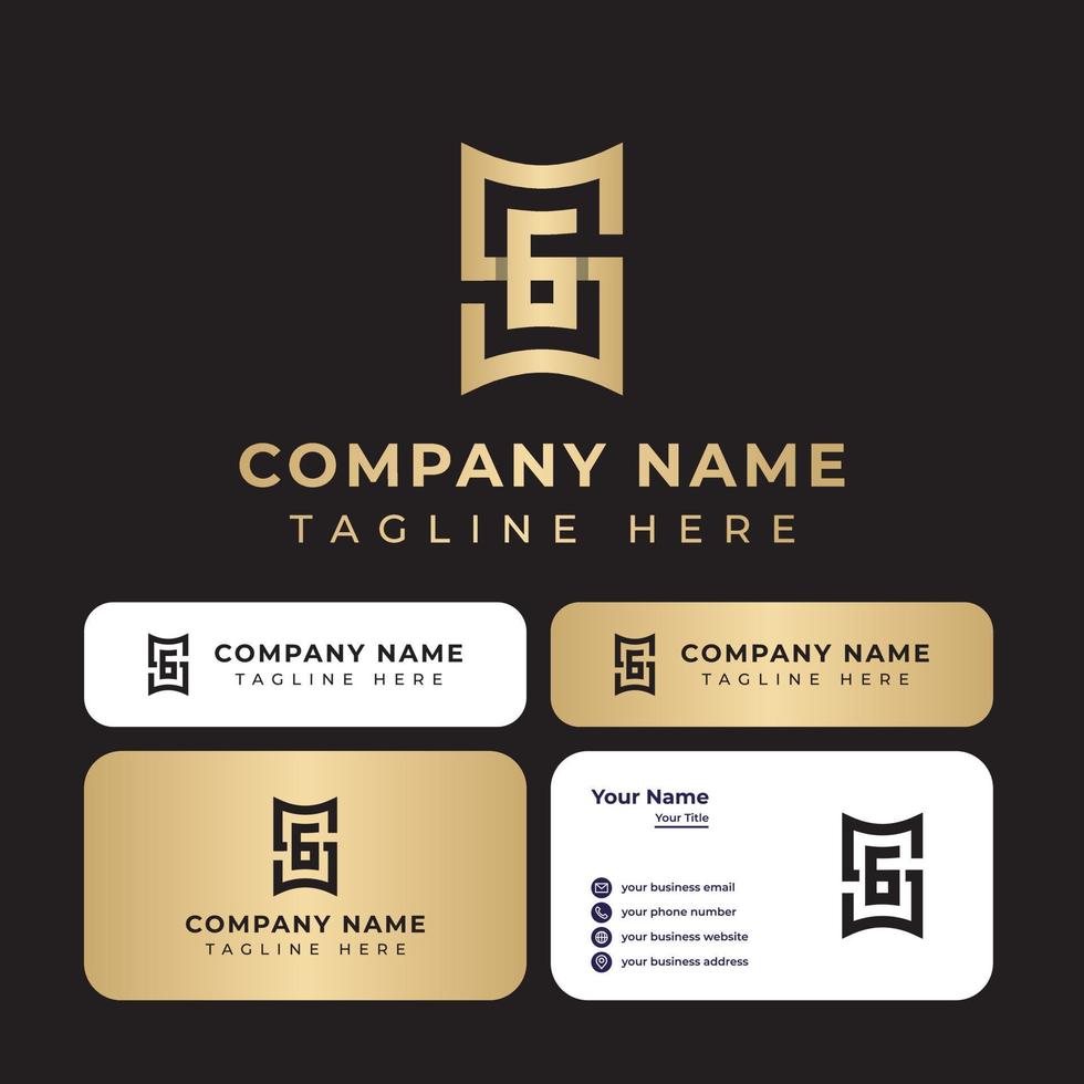 logo monogramme sg unique, adapté à toute entreprise avec les initiales sg ou gs. vecteur