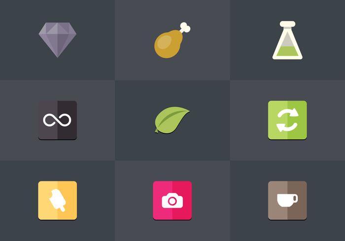 Free Flat Icon Set 11 vecteur