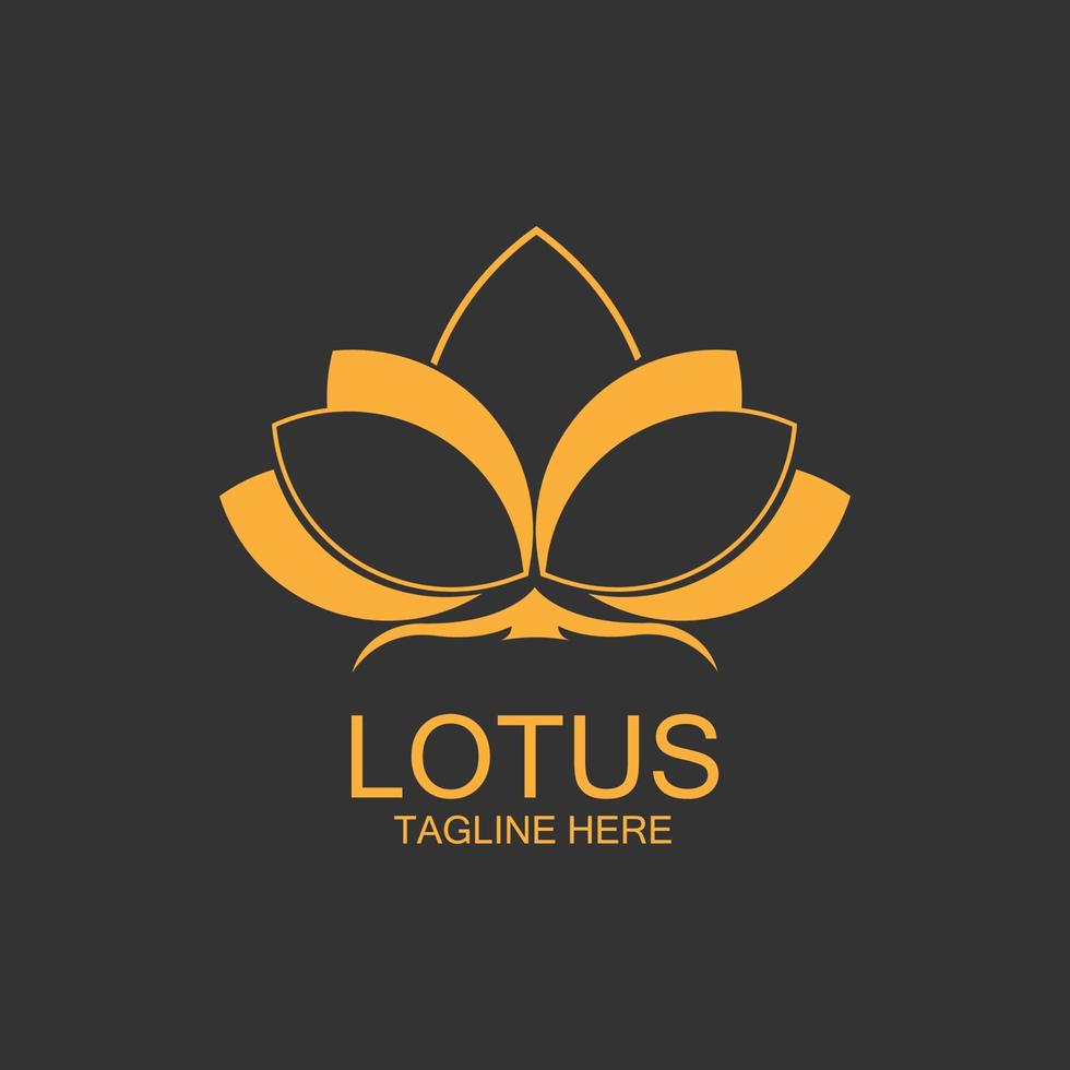 icône de modèle de logo de conception de fleurs de lotus vecteur