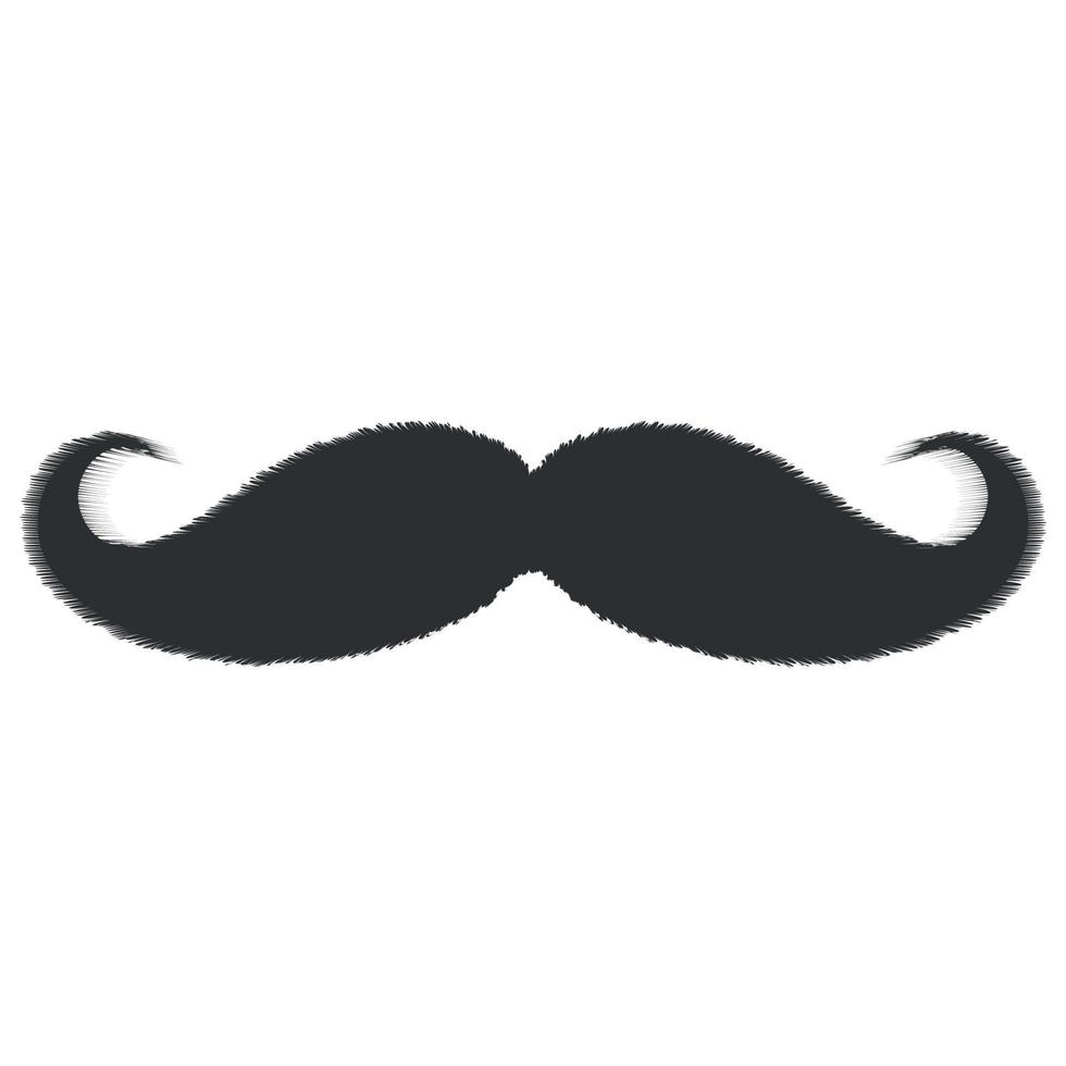 icône de moustache simple vecteur