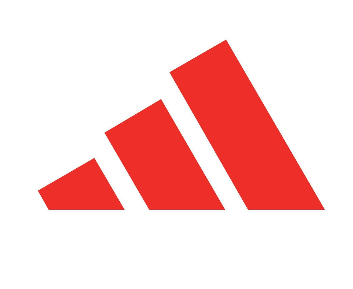 logo adidas symbole rouge icône de conception de vêtements football abstrait illustration vectorielle avec fond blanc vecteur