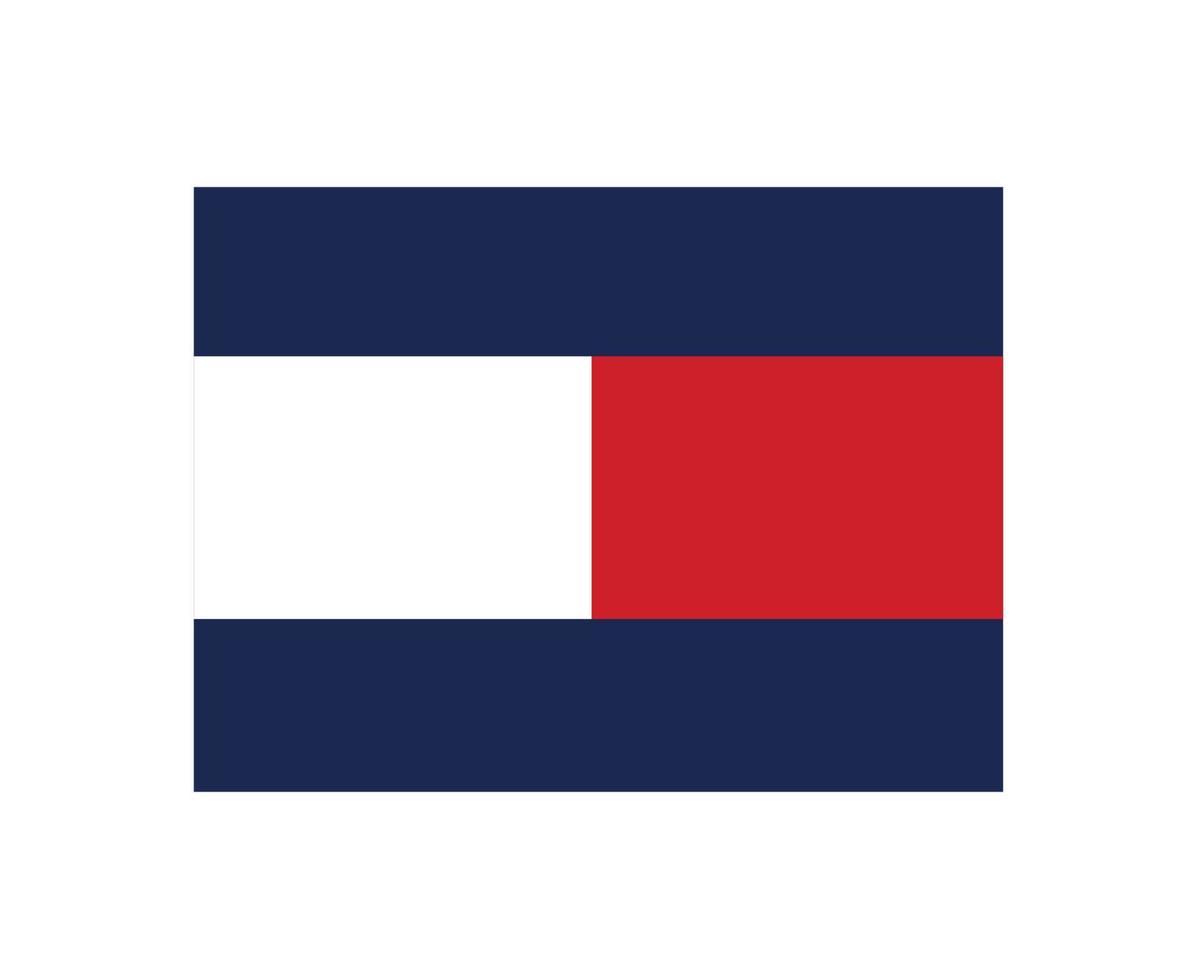 logo de symbole de vêtements tommy hilfiger icône de conception rouge et bleue illustration vectorielle de football abstraite avec fond blanc vecteur
