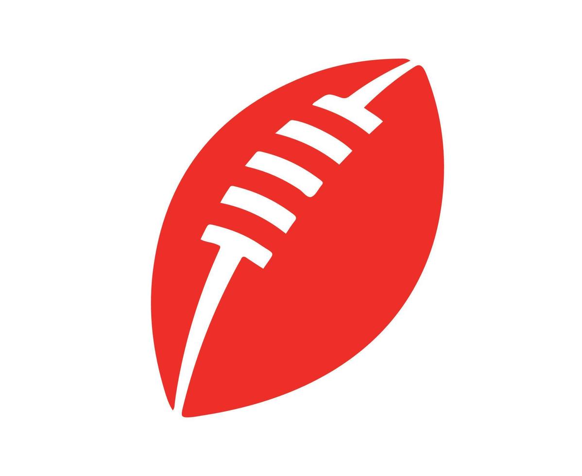balle nfl rouge logo symbole conception amérique football américain vecteur pays football américain équipes illustration avec fond blanc