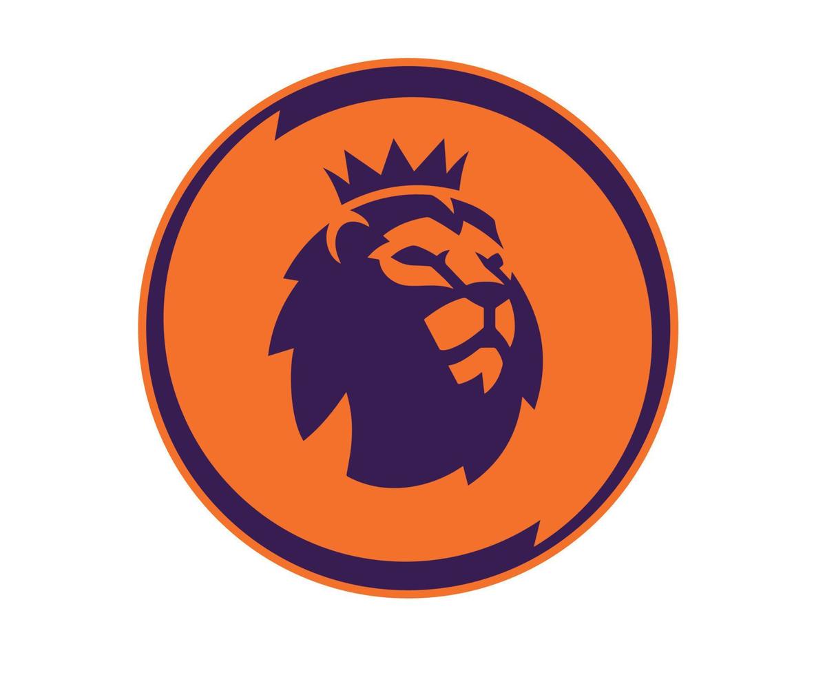 premier league symbole logo violet et orange conception angleterre football vecteur pays européens équipes de football illustration