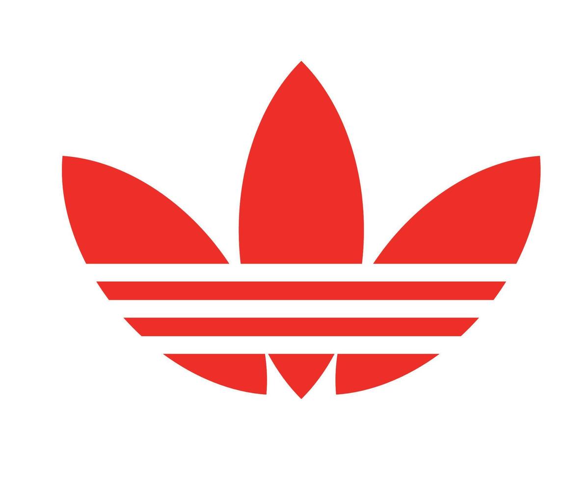 adidas symbole logo vêtements rouges icône du design football abstrait illustration vectorielle avec fond blanc vecteur