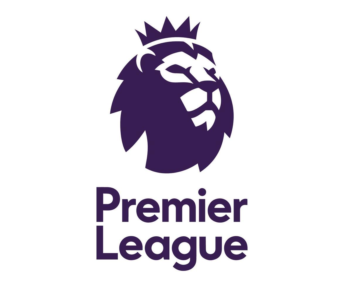 symbole de logo de première ligue avec nom conception angleterre football vecteur pays européens équipes de football illustration avec fond violet