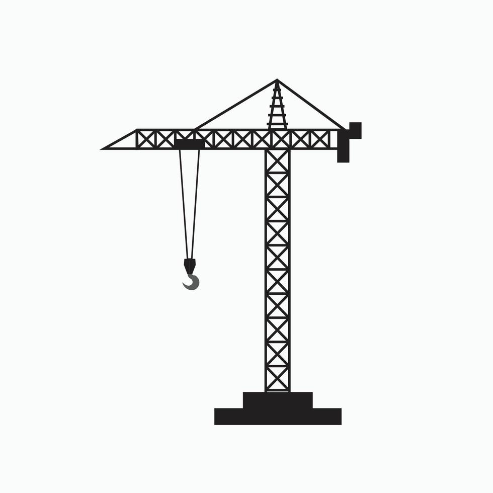 symbole isolé de grue. illustration vectorielle vecteur