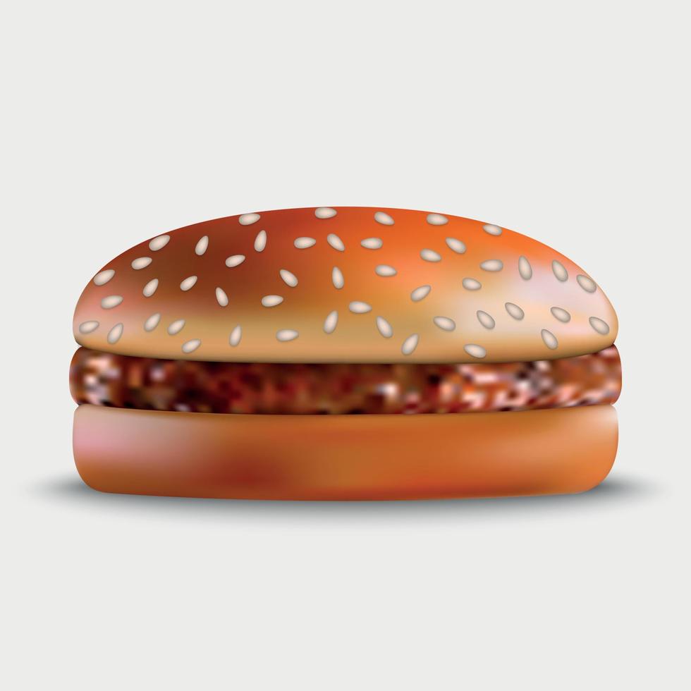 hamburger sur fond blanc vecteur