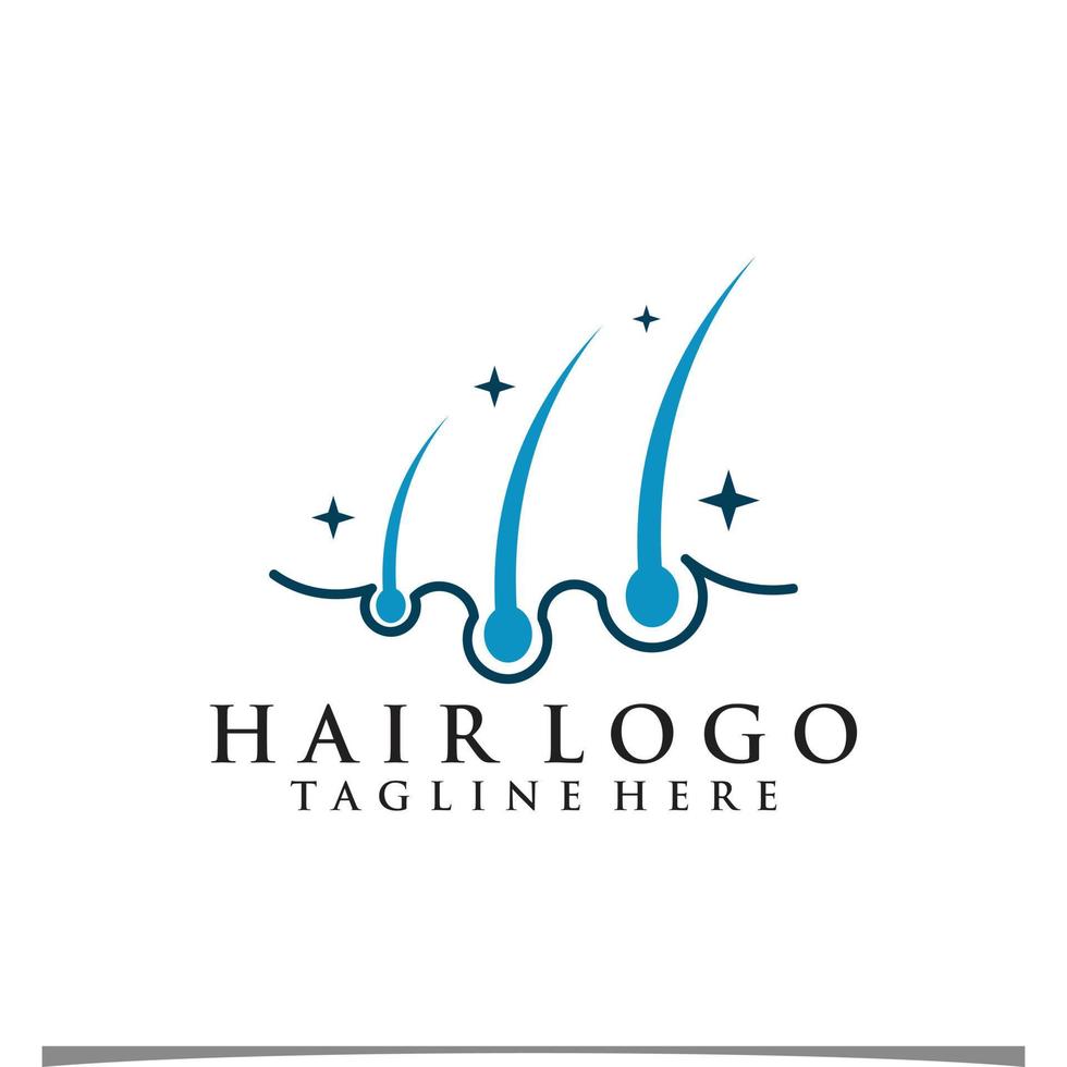 traitement des cheveux logo illustration design vecteur premium