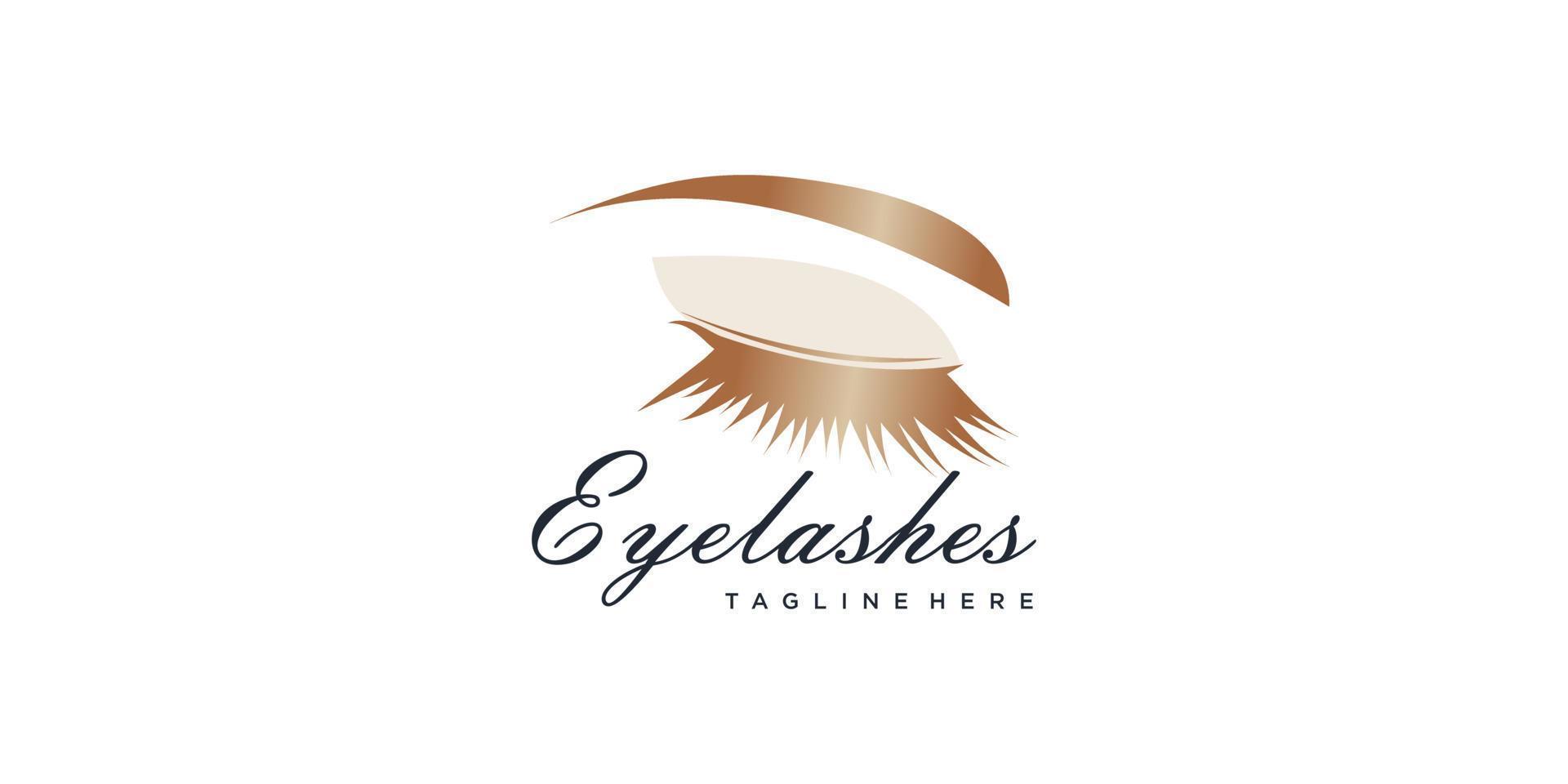 logo de cils pour le vecteur premium de beauté