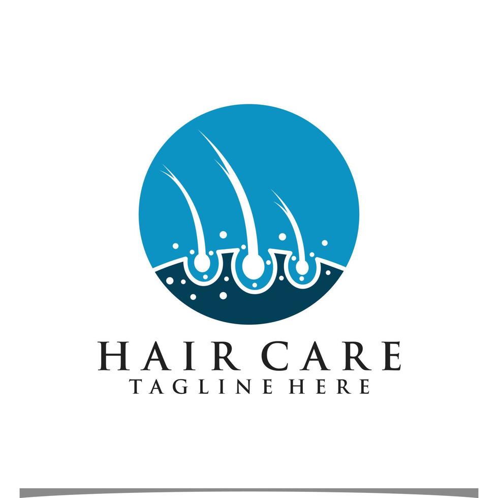 traitement des cheveux logo illustration design vecteur premium