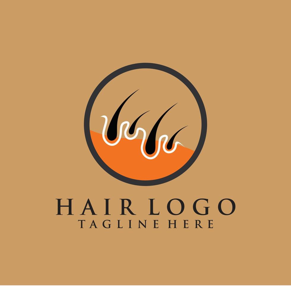 traitement des cheveux logo illustration design vecteur premium