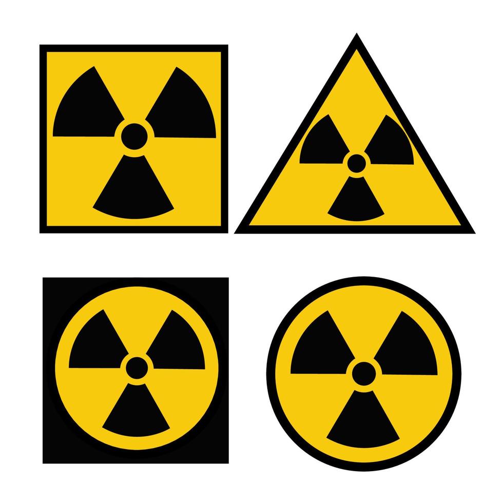 pictogramme de vecteur de danger de rayonnement. symbole de danger de rayonnement ionisant