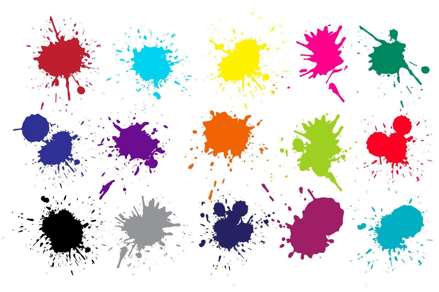 éclaboussures d'encre de couleur. éclaboussures de grunge. fond abstrait. bannières de texte grunge vecteur