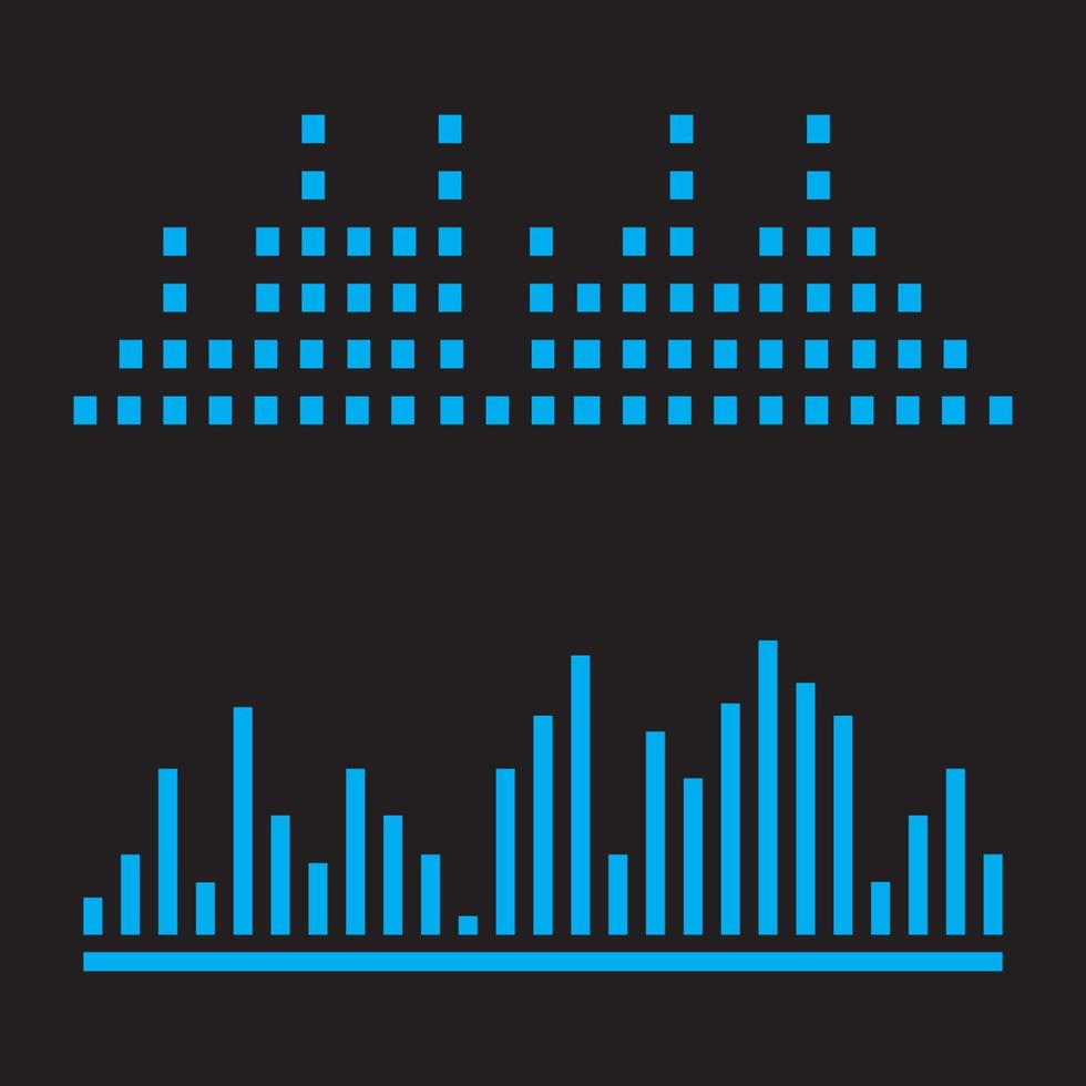 technologie audio musique ondes sonores vecteur icône illustration