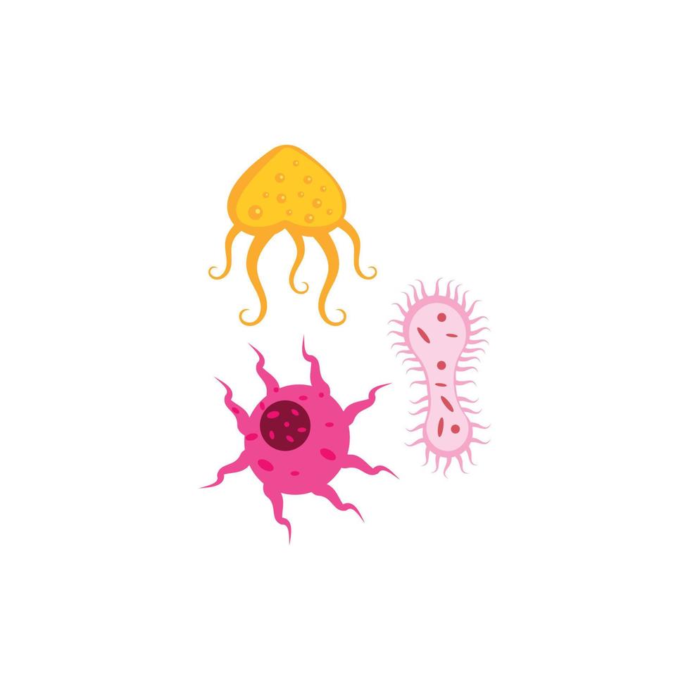 conception de modèle d'icône d'illustration vectorielle de virus vecteur